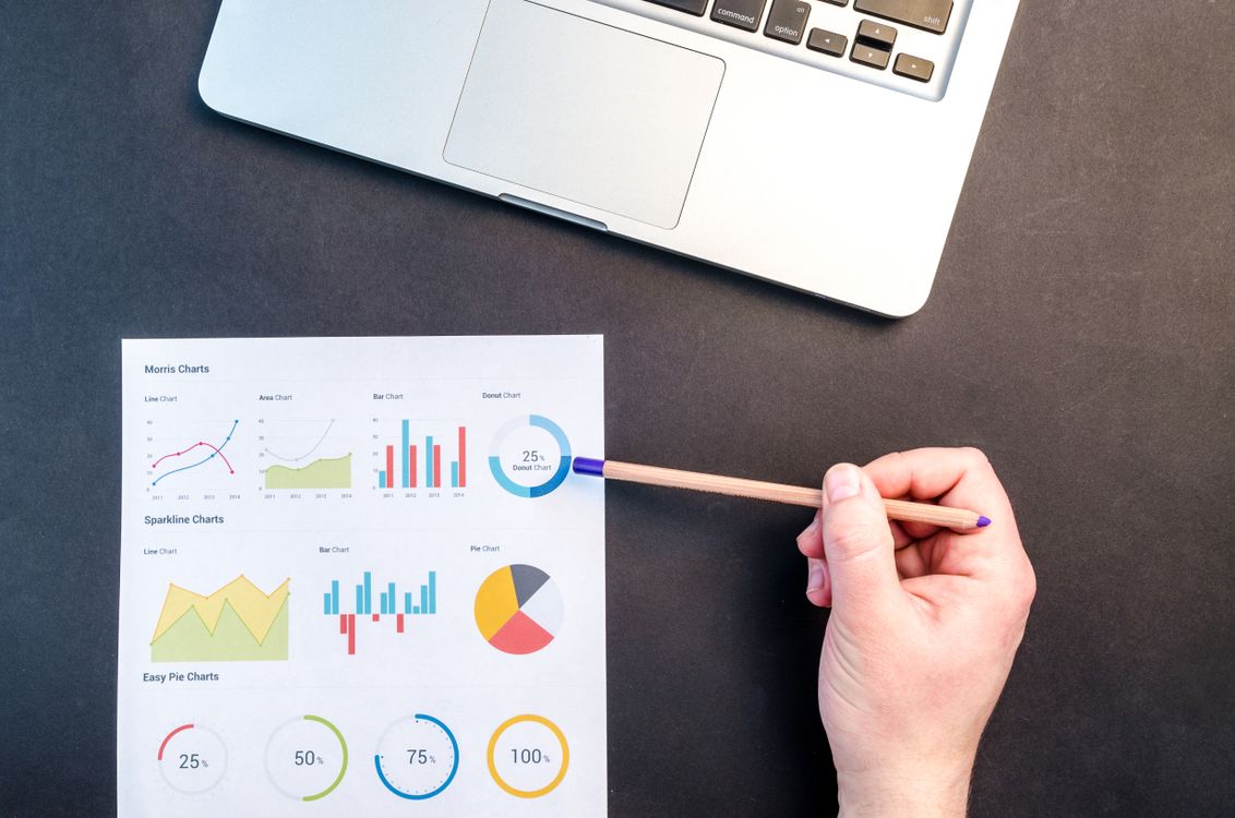 Marketing analytics on a laptop